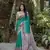 Rama tussar silk blend c Saree With Ethnic Bandhani And Madhubani Print