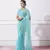Blue Net c Saree With Girlie Style Thread Embroidery Work