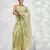 Lime Net Organza c Saree With Girlie Style Sequance And Thread Embroidery Work