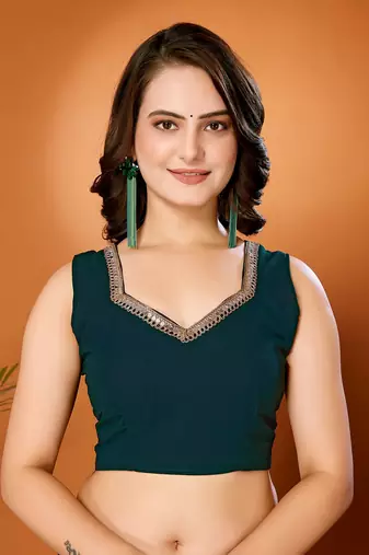 Blue Embroidered Georgette Designer Saree With Blouse