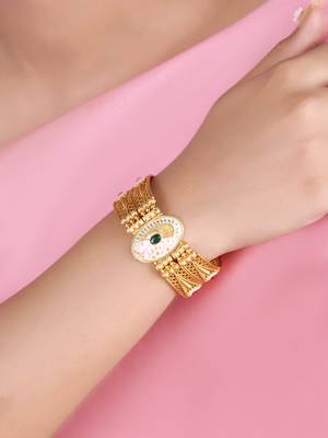 Gold plated indian wedding bollywood style brass bracelet 1