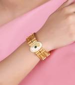 Gold plated indian wedding bollywood style brass bracelet