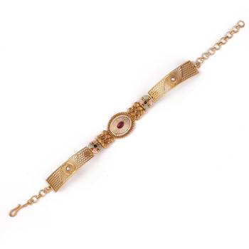 Gold plated indian wedding bollywood style brass bracelet 5