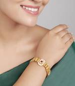 Gold plated indian wedding bollywood style brass bracelet