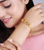 Gold plated indian wedding bollywood style brass bracelet