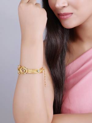 Gold plated indian wedding bollywood style brass bracelet 2