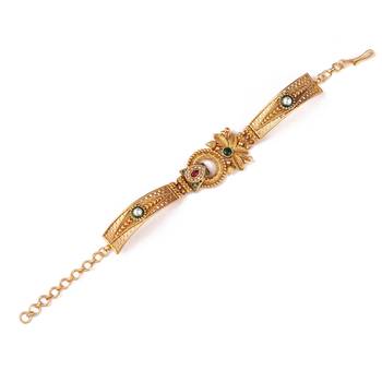 Gold plated indian wedding bollywood style brass bracelet 5