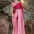 Party wear pink color diamond work double tone saree