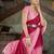 Party wear pink color diamond work double tone saree