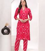 Womens rayon printed designer kurti with paint set | ethnic kurti set