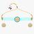 Traditional indian kundan light blue choker necklace set