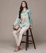 Aarke emerald printed shirt