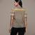 Aarke grey round neck half sleeve printed top