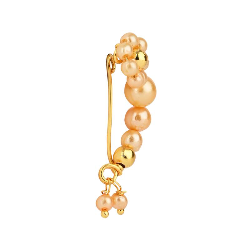 Elegant Non-Piercing Maharashtrian Ethnic Pearl Nath