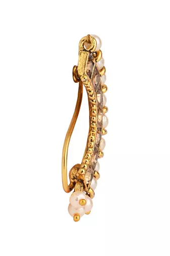 Elegant Non-Piercing Maharashtrian Ethnic Pearl Nath