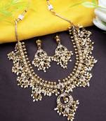 Gold plated guttapusallu necklace set