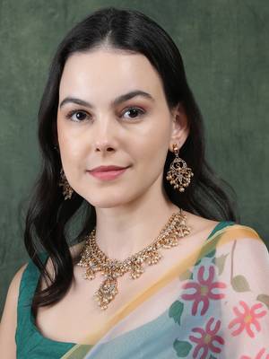 Gold plated guttapusallu necklace set 2