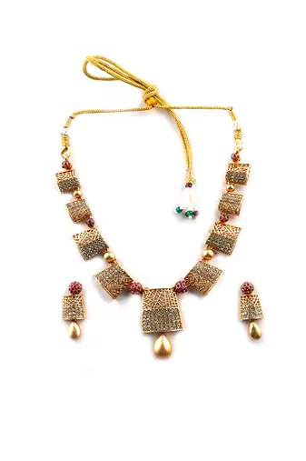 Gold plated ad stone set