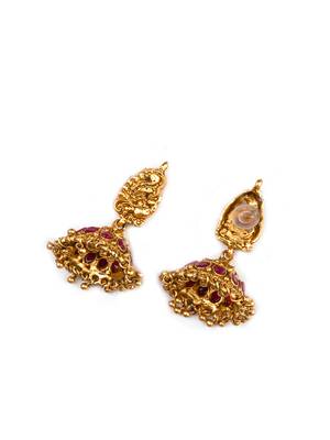 Gold plated ruby laxmi haram set 5