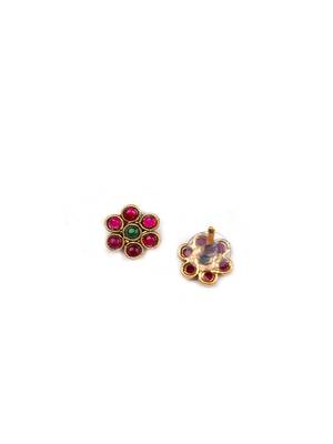 Ruby green necklace set with studs 5