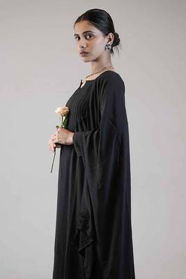 Stitched Black Kurta Set in Premium Linen Crepe with Hand Embroidery and Matching Dupatta 3