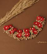 Artificial Red Rose Flower Hair Vine