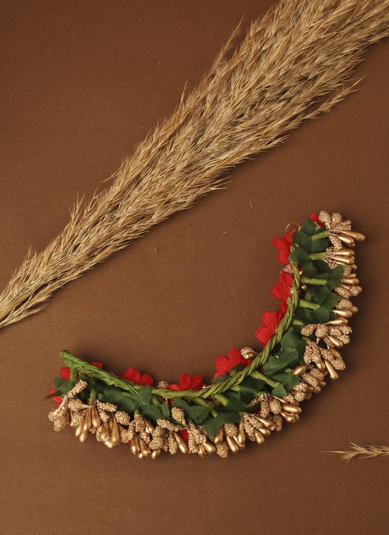 Artificial Red Rose Flower Hair Vine