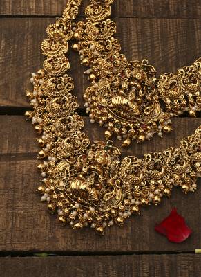 Laxmi Godess Motif Set of 2 Bridal Necklace with Earrings 3