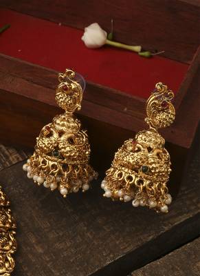 Laxmi Godess Motif Set of 2 Bridal Necklace with Earrings 4