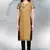 Light Brown Georgette Embroidered Kurti