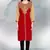 Maroon and Beige Georgette Embroidered Kurti
