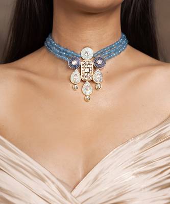 Tranquil blue choker 1