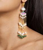 Vibrant multi-colour dangler earrings