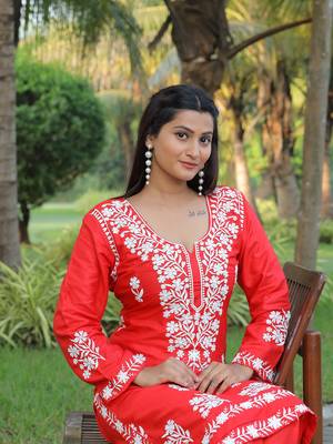 women's rayon lucknowi chikankari work straight kurta palazzo set for women 3