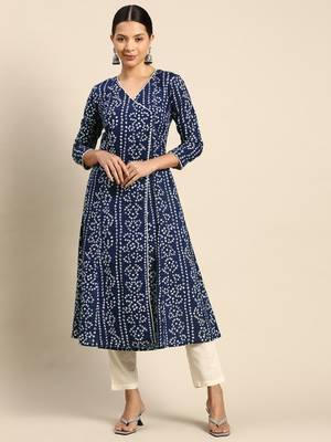 Women A line Printed Kurta 4