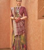 Silk Foil Print Multi Colour Contemporary Saree