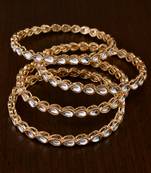 Gold Plated Kundan Bangles BD700