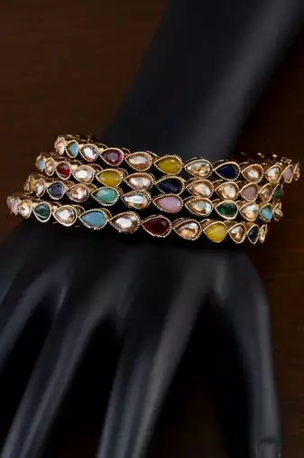 Antique Look Stone Bangles BD701