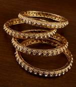 Antique look zircon stone bangles bd704