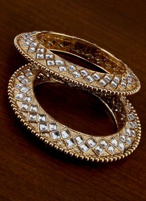Antique look kundan bangles bd705 1