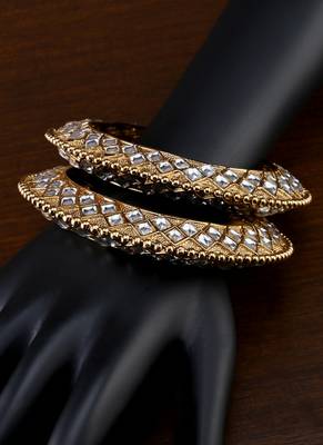 Antique look kundan bangles bd705 2