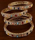Antique multicolored stone bangles bd707