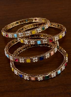 Antique multicolored stone bangles bd708 1