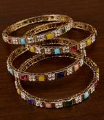 Antique multicolored stone bangles bd708
