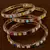 Antique multicolored stone bangles bd708