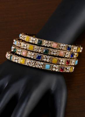 Antique multicolored stone bangles bd708 2