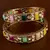Antique multicolored stone bangles bd709