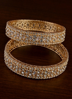 stone gold plated bangles 