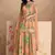 Designer peach chinon digital print Palazzo suit