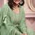 Green designer embroidered premium silk semi stitched salwar suit